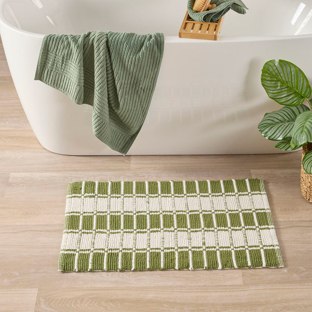 Levi Check Bath Rug 1 Levi Check Bath Rug