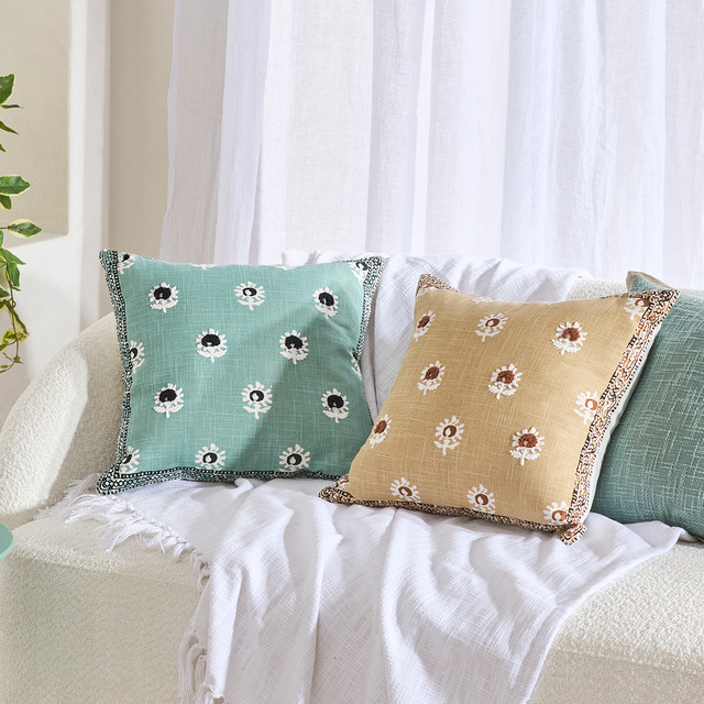 Tilly Woodblock Cushion 1 Tilly Woodblock Cushion