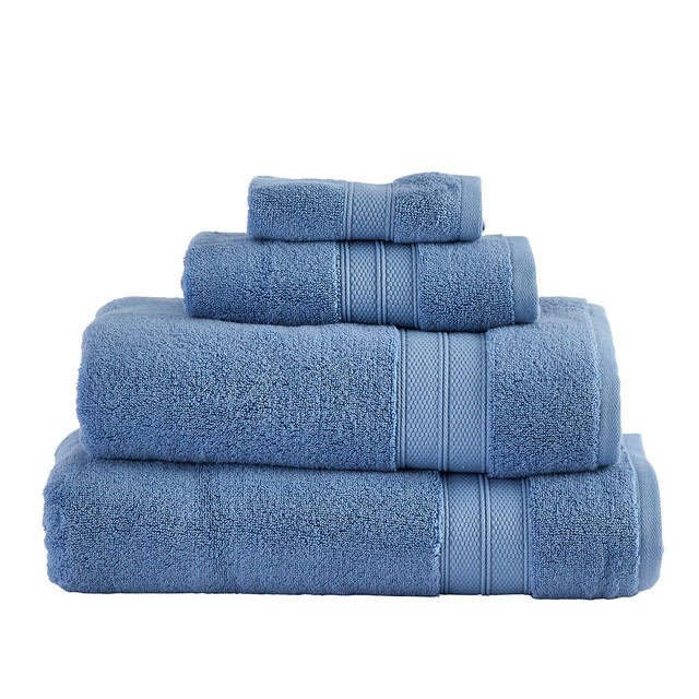 Hudson Deluxe Blue Cotton Modal Towel Range 4 Hudson Deluxe Blue Cotton Modal Towel Range