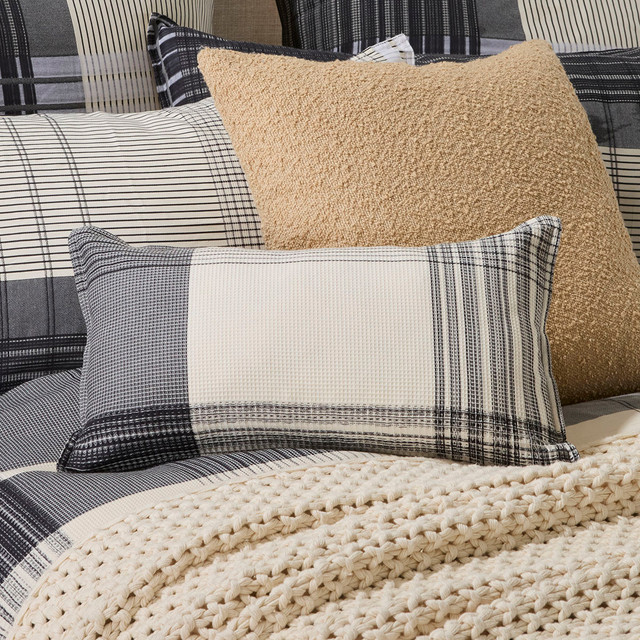Carter Check Bedroom Oblong Cushion