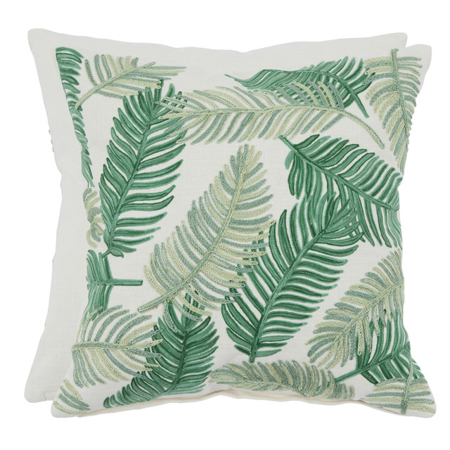 Kavari Leaf Embroidered Cushion 1 Kavari Leaf Embroidered Cushion