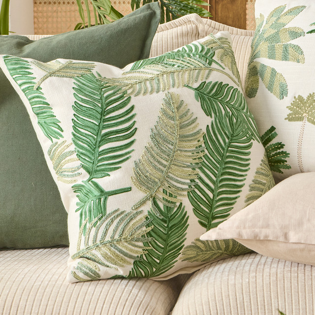 Kavari Leaf Embroidered Cushion 6 Kavari Leaf Embroidered Cushion