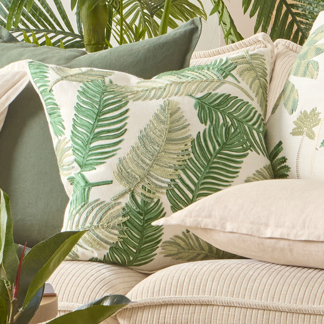 Kavari Leaf Embroidered Cushion 8 Kavari Leaf Embroidered Cushion