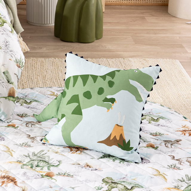 Bad to the Bone Dinosaur Square Cushion