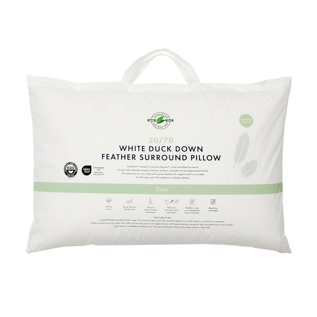 30/70 Duck Down Feather Firm Pillow 1 30/70 Duck Down Feather Firm Pillow