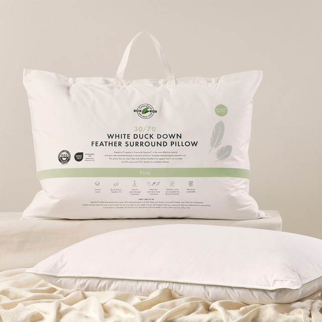 30/70 Duck Down Feather Firm Pillow 10 30/70 Duck Down Feather Firm Pillow