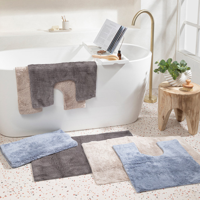 Maya Cotton Bamboo Bath Mat 1 Maya Cotton Bamboo Bath Mat