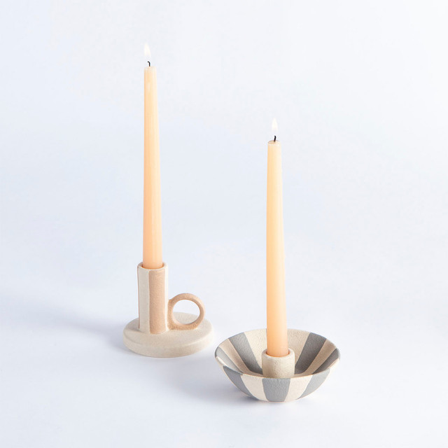 Sandy Stripe Candle Holder 9 Sandy Stripe Candle Holder
