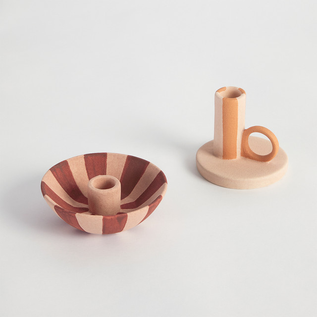 Sandy Stripe Candle Holder 10 Sandy Stripe Candle Holder