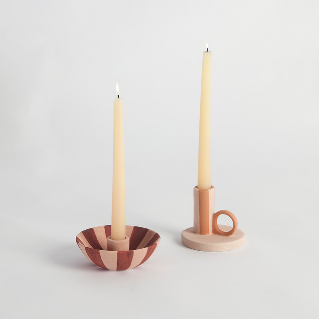 Sandy Stripe Candle Holder 11 Sandy Stripe Candle Holder