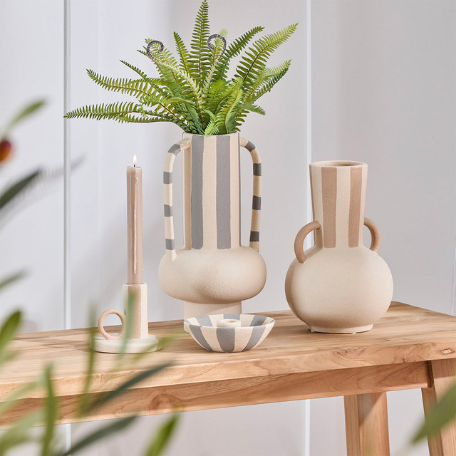 Sandy Stripe Candle Holder 12 Sandy Stripe Candle Holder