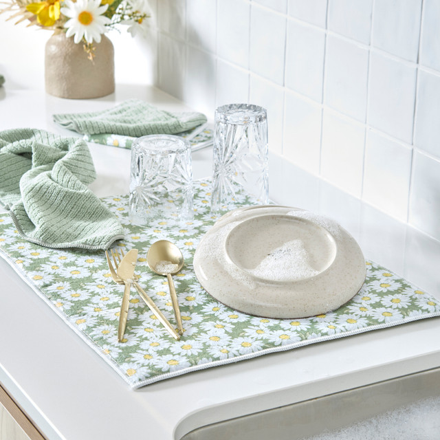 Daisy Microfibre Drying Mat 5 Daisy Microfibre Drying Mat