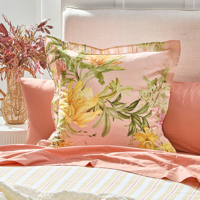 Wild Orchid Reversible European Pillowcase