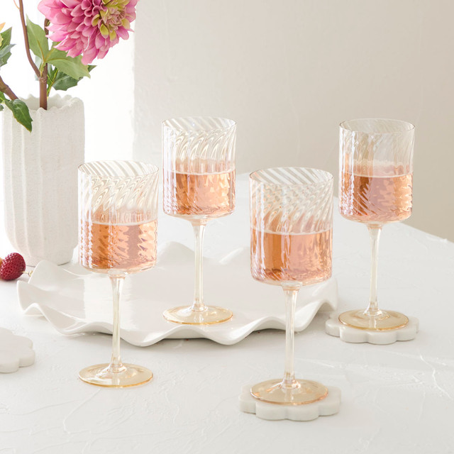 Raya Lustre Wine Glass Set of 4 8 Raya Lustre Wine Glass Set of 4