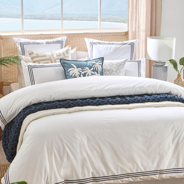 Hotel Luxury Navy Quilt Cover Set 10 Hotel Luxury Navy Quilt Cover Set