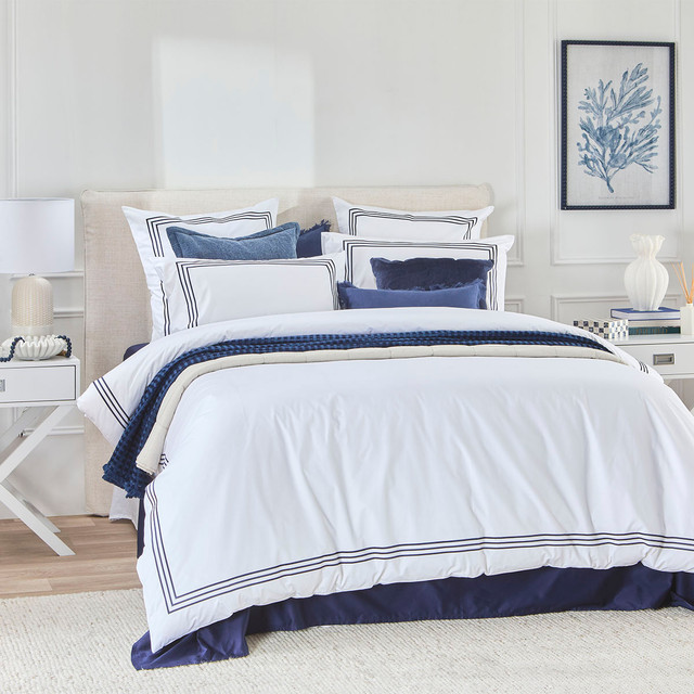 Hotel Luxury Navy Quilt Cover Set 14 Hotel Luxury Navy Quilt Cover Set