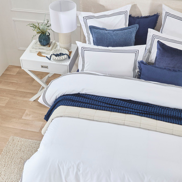 Hotel Luxury Navy Quilt Cover Set 15 Hotel Luxury Navy Quilt Cover Set