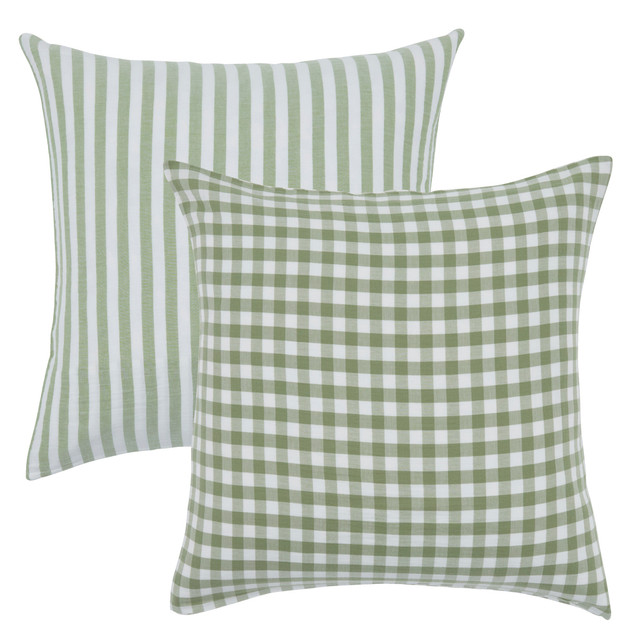 Maisie Check Sage Green European Pillowcase 6 Maisie Check Sage Green European Pillowcase