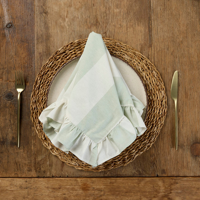 Piper Stripe Ruffle Napkin 4 Pack 11 Piper Stripe Ruffle Napkin 4 Pack