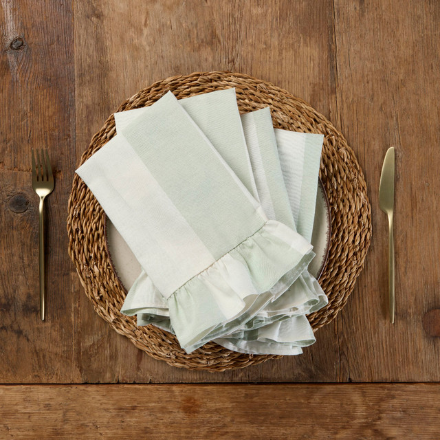 Piper Stripe Ruffle Napkin 4 Pack 12 Piper Stripe Ruffle Napkin 4 Pack