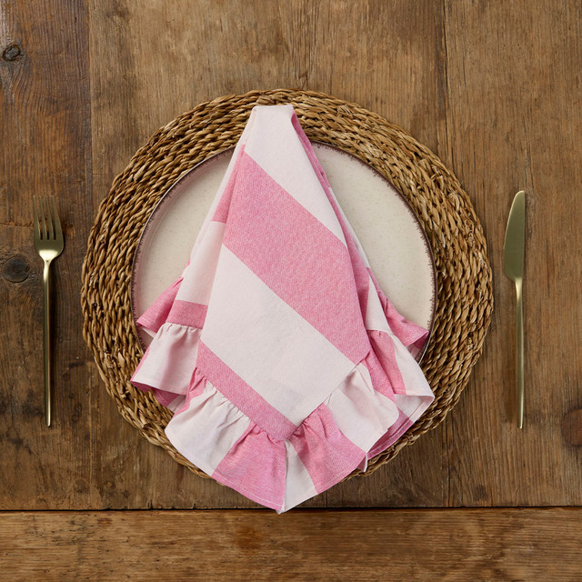 Piper Stripe Ruffle Napkin 4 Pack 14 Piper Stripe Ruffle Napkin 4 Pack
