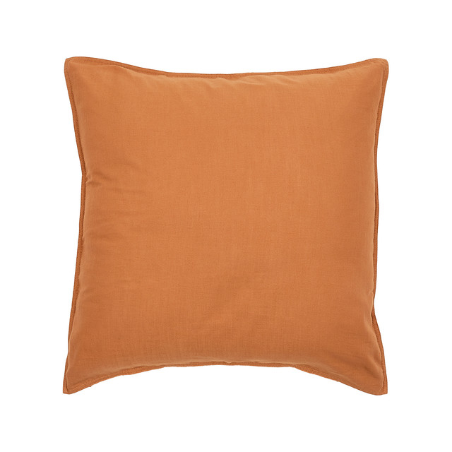 Washed Linen Look Toffee European Pillowcase 5 Washed Linen Look Toffee European Pillowcase